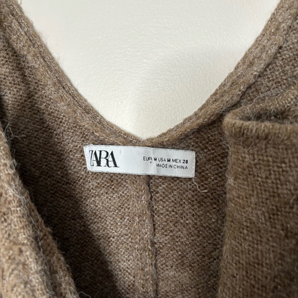 Zara knit jumpsuit tank top M taupe - Picture 5 of 7